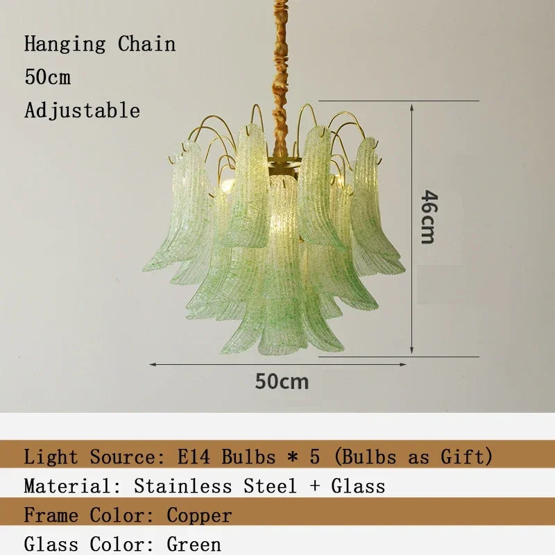 Colorful Art Glass Chandelier – Modern Statement Pendant Light