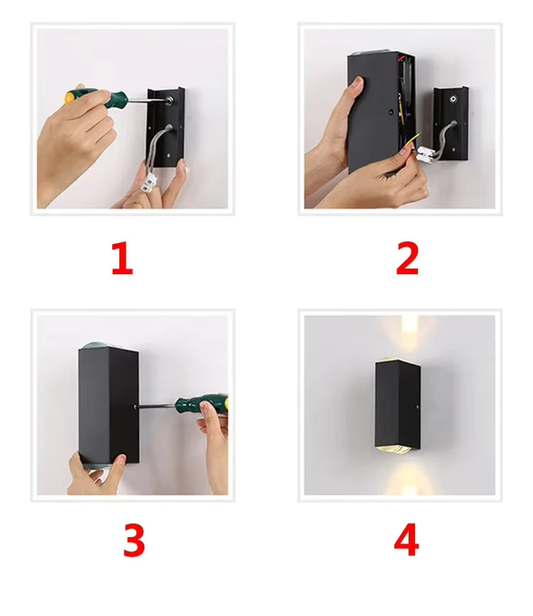 Sculpted Beam LED Wall Light – IP65 Indoor & Outdoor Up & Down Sconce