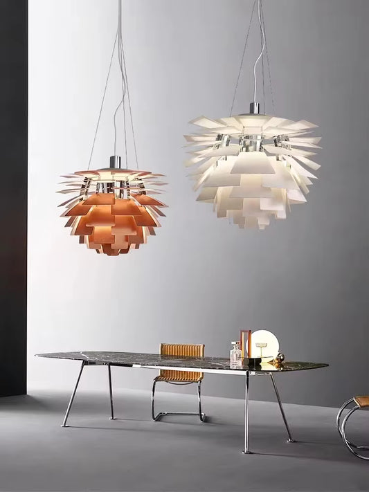 Artichoke-Style Designer Pendant Lamp — Modern Layered Ceiling Light