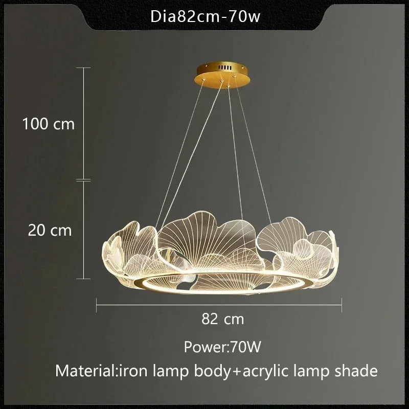 Modern Petal Pendant Light – Acrylic Flower Chandelier