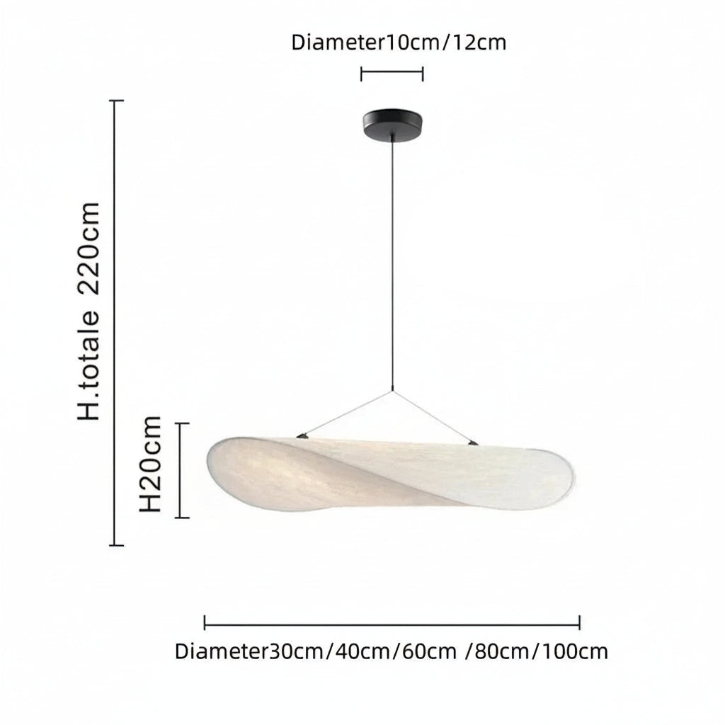 Designer Silk Fabric LED Pendant Chandelier