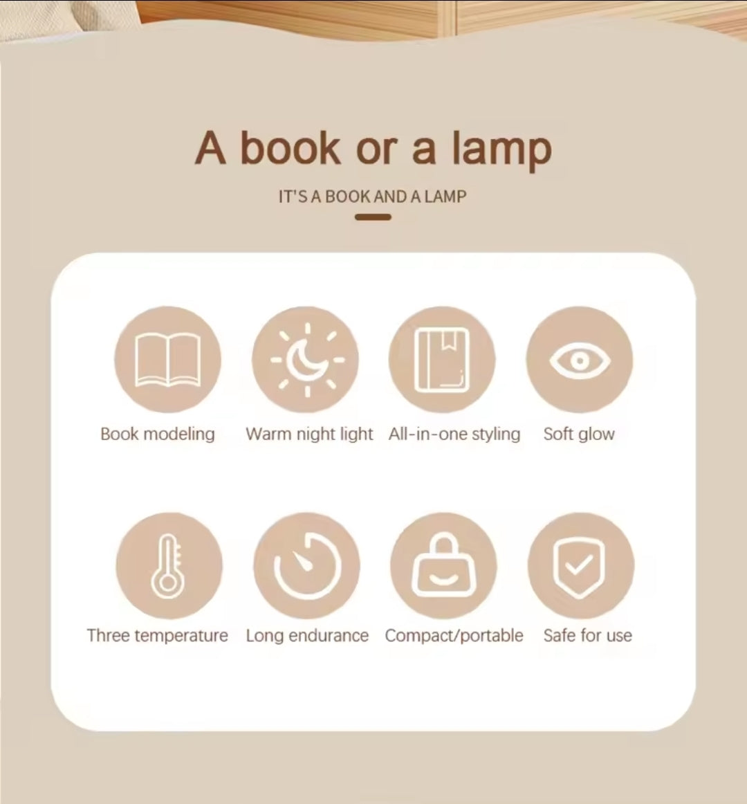 FoldLight Book Lamp — Foldable Wooden LED Light