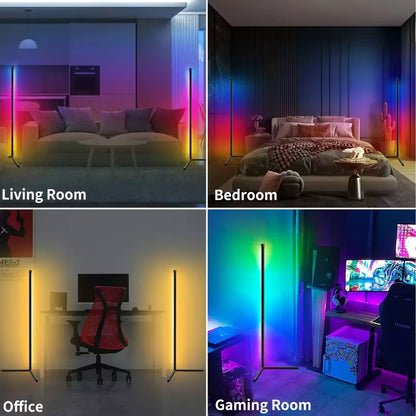 RGB Corner Floor Lamp — Color-Changing Mood Light