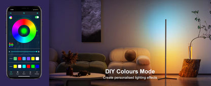 RGB Corner Floor Lamp — Color-Changing Mood Light