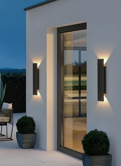 Architectural Up & Down LED Wall Light – IP65 Aluminum Exterior Sconce