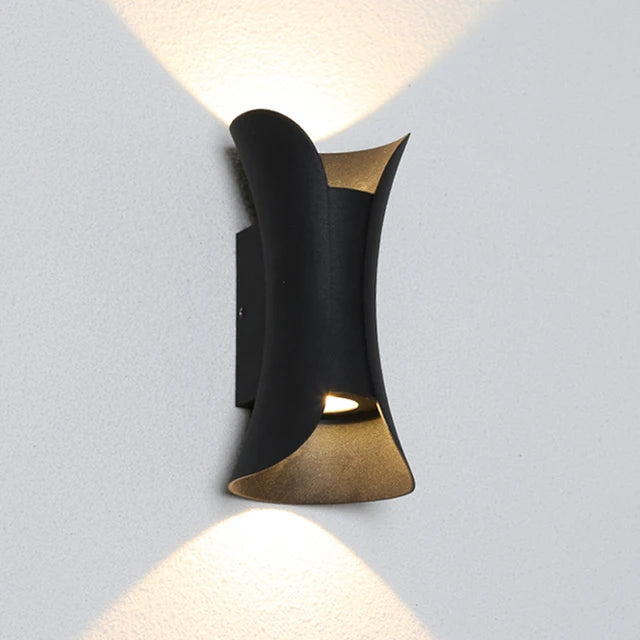 Sculpted Beam LED Wall Light – IP65 Indoor & Outdoor Up & Down Sconce