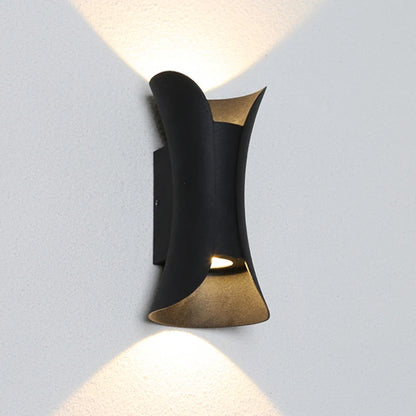 Sculpted Beam LED Wall Light – IP65 Indoor & Outdoor Up & Down Sconce