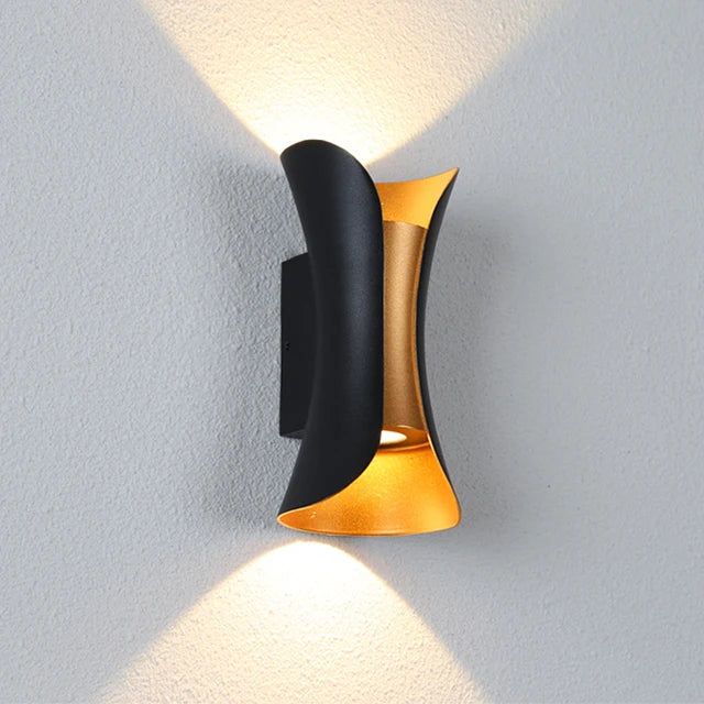 Sculpted Beam LED Wall Light – IP65 Indoor & Outdoor Up & Down Sconce