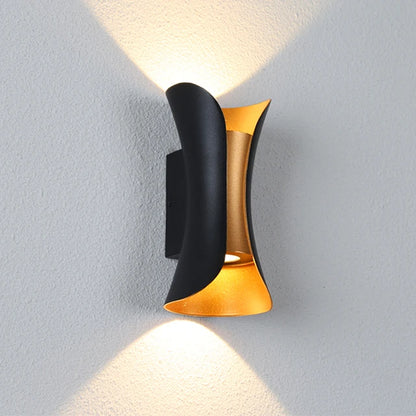 Sculpted Beam LED Wall Light – IP65 Indoor & Outdoor Up & Down Sconce