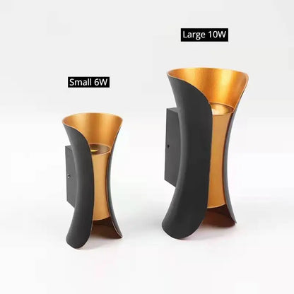 Sculpted Beam LED Wall Light – IP65 Indoor & Outdoor Up & Down Sconce