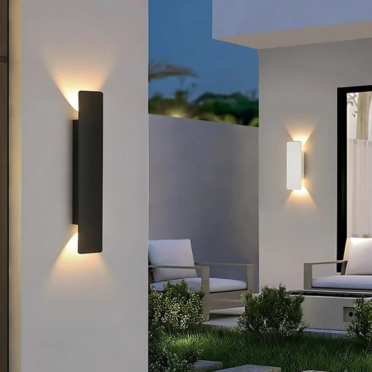 Architectural Up & Down LED Wall Light – IP65 Aluminum Exterior Sconce