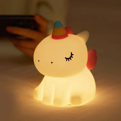Animal Silicone Night Light — Soft Touch LED Lamp Collection