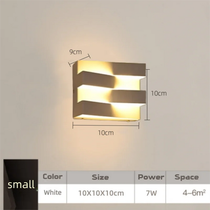 Modern LED Wall Light – Minimalist Waterproof Indoor/Outdoor Lamp