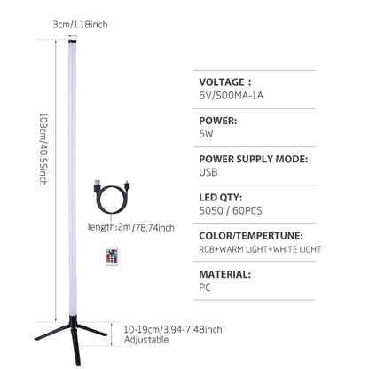 LED Floor Lamp — Remote-Controlled Multi-Mode Ambient Light