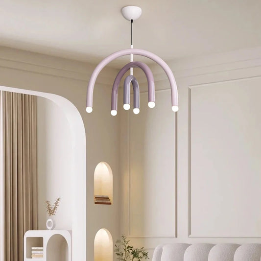Arc Aura LED Pendant Light – Sculptural Modern Ceiling Lamp