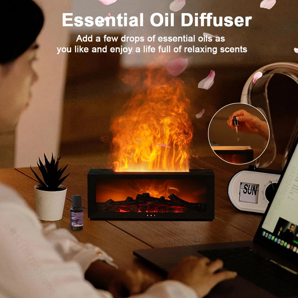 FlameMist LED Humidifier — Aromatherapy Flame Effect