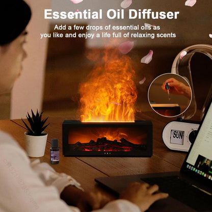 FlameMist LED Humidifier — Aromatherapy Flame Effect