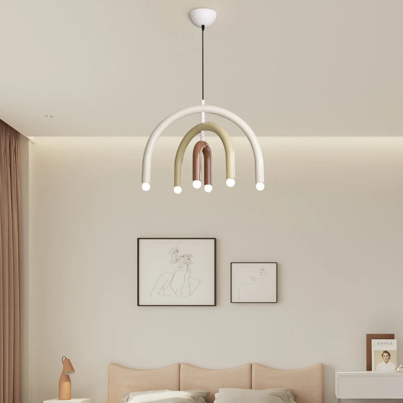 Arc Aura LED Pendant Light – Sculptural Modern Ceiling Lamp