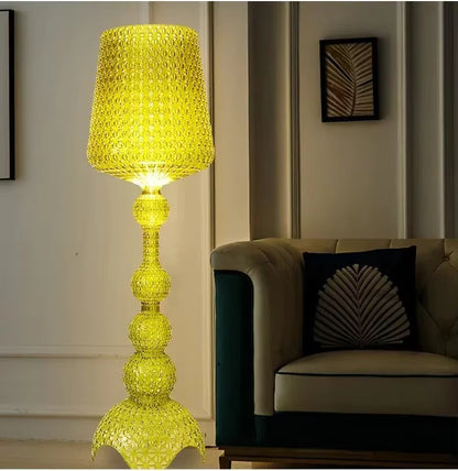 Italian Designer Hollow Goblet Acrylic Floor Lamp — Modern Sculptural LED Statement Piece