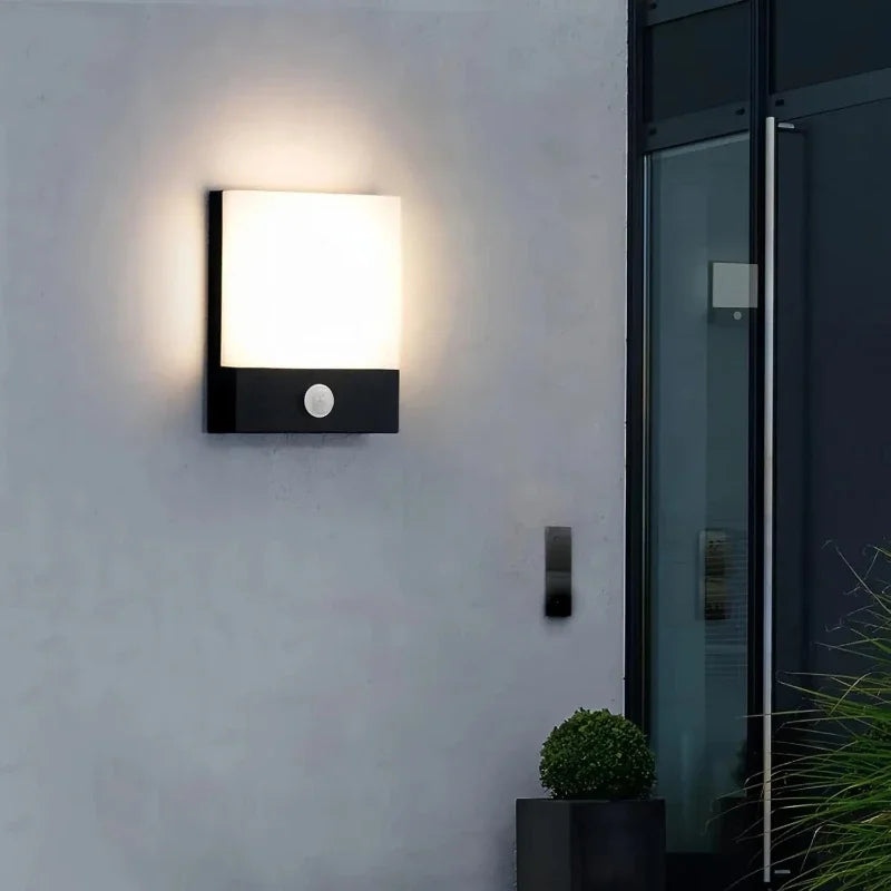 LumaSense LED Wall Light – Modern IP65 Outdoor Motion Sensor Sconce