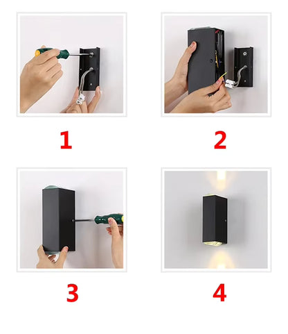 Sculpted Beam LED Wall Light – IP65 Indoor & Outdoor Up & Down Sconce