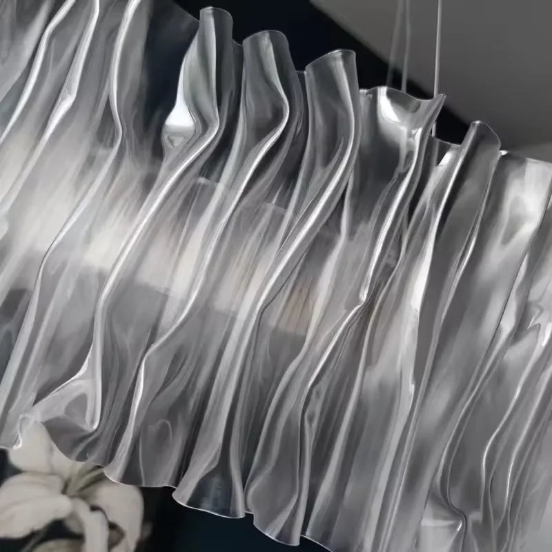 Ripple Acrylic LED Pendant Light – Modern Sculptural Chandelier