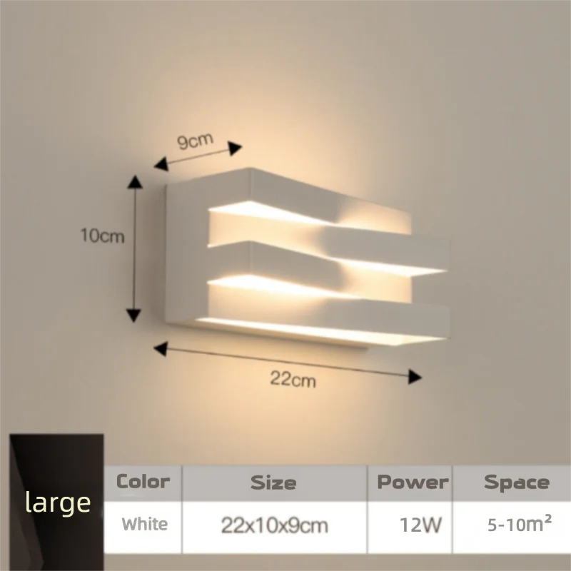 Modern LED Wall Light – Minimalist Waterproof Indoor/Outdoor Lamp