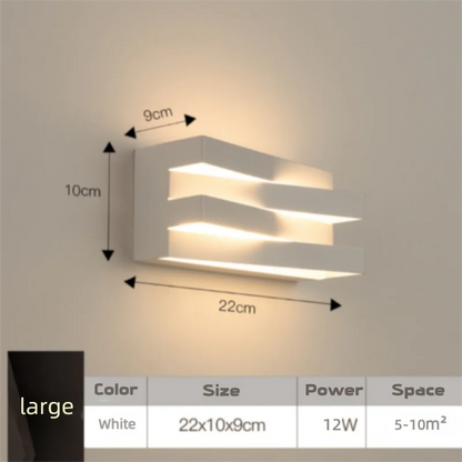Modern LED Wall Light – Minimalist Waterproof Indoor/Outdoor Lamp