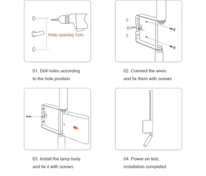 AxisGlow LED Wall Lamp – Rotating Minimalist Bedside Reading Light