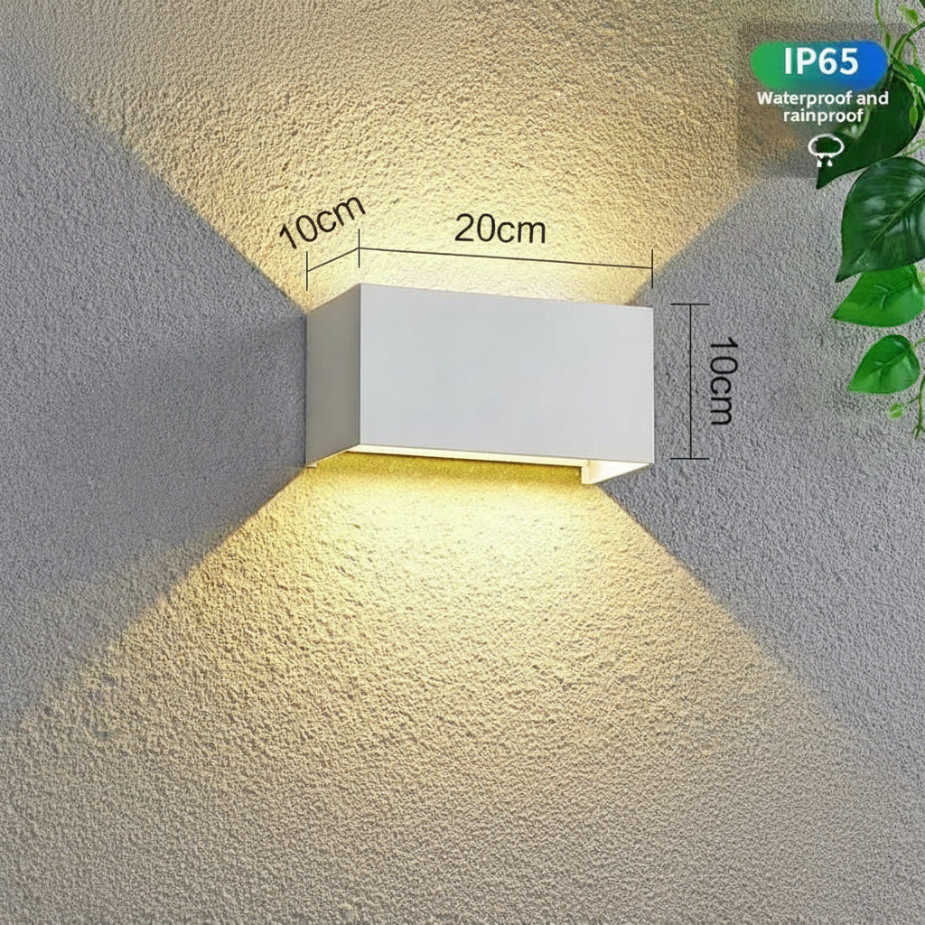 NovaBlock LED Wall Light – Modern IP65 Indoor & Outdoor Cube Sconce