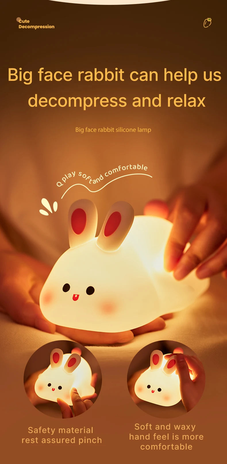 Animal Silicone Night Light — Soft Touch LED Lamp Collection