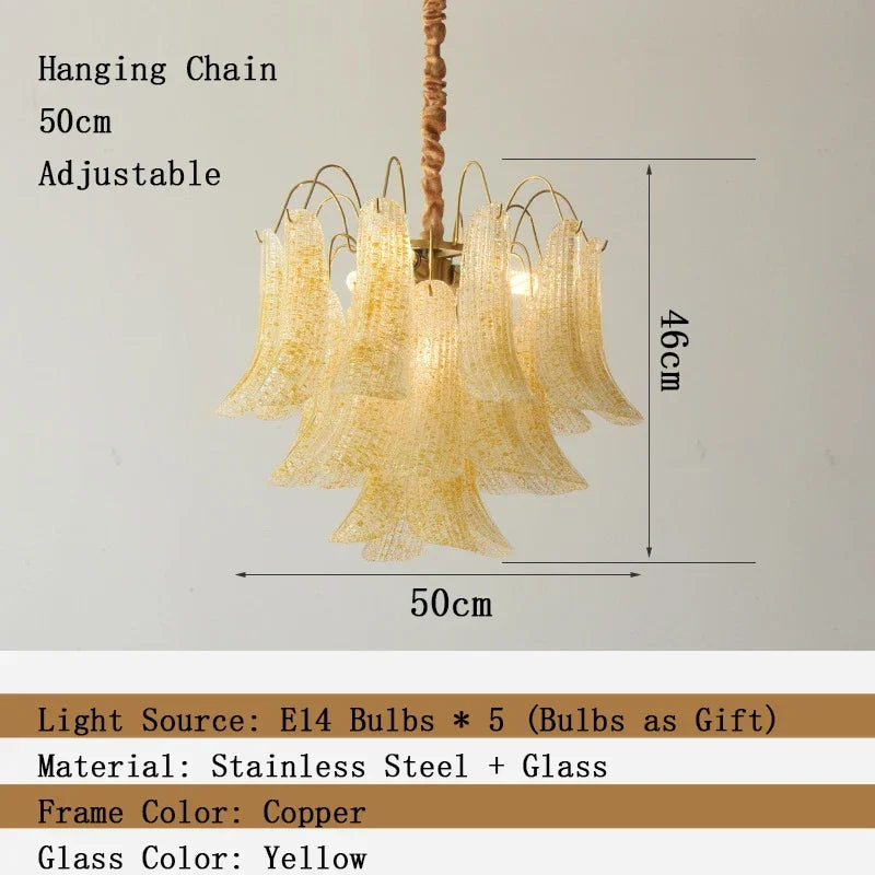 Colorful Art Glass Chandelier – Modern Statement Pendant Light