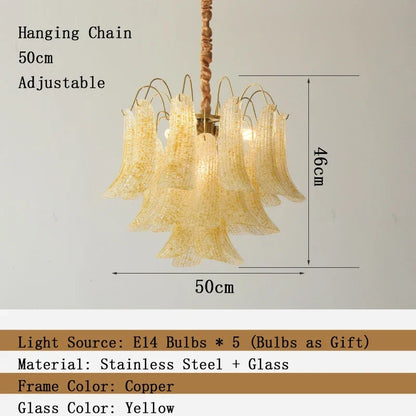 Colorful Art Glass Chandelier – Modern Statement Pendant Light