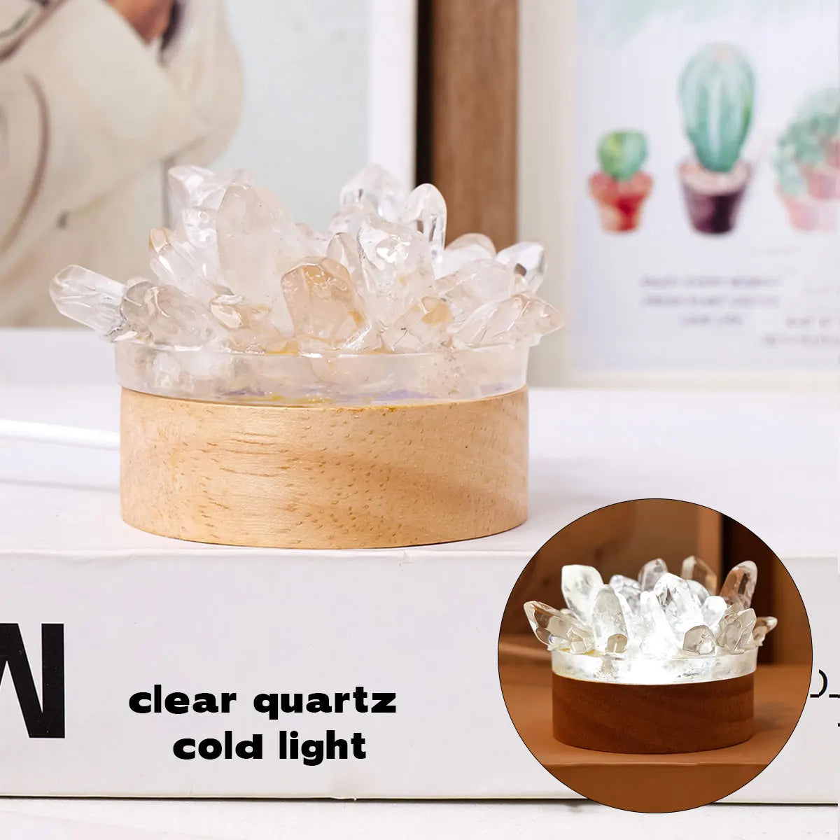 Crystal Glow Lamp — Natural Stone LED Ambient Light