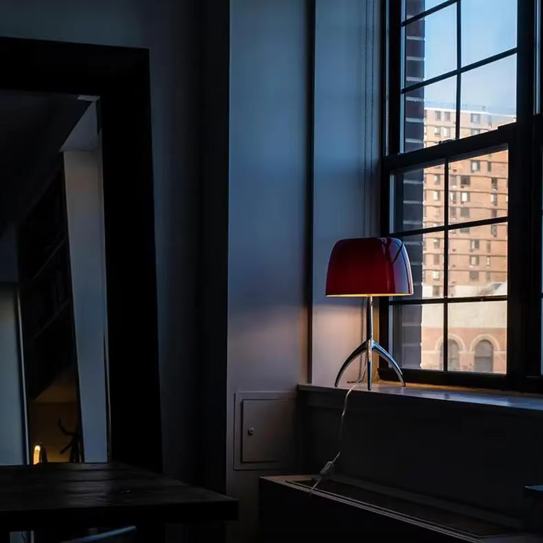 Nordic Glass Tripod Table Lamp — Modern Colored Desk & Bedside Lighting