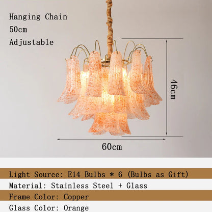 Colorful Art Glass Chandelier – Modern Statement Pendant Light