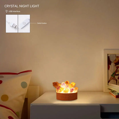 Crystal Glow Lamp — Natural Stone LED Ambient Light