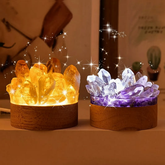 Crystal Glow Lamp — Natural Stone LED Ambient Light