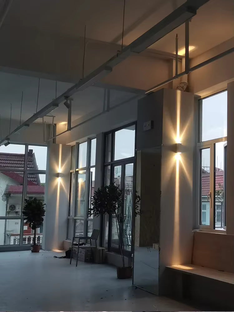 Sculpted Beam LED Wall Light – IP65 Indoor & Outdoor Up & Down Sconce