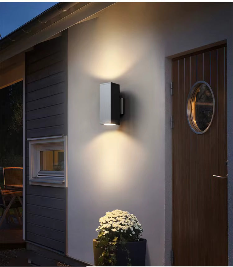 Modern Up & Down Outdoor Wall Light – Waterproof