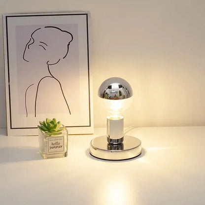 Bauhaus Metal Table Lamp — Minimalist Warm LED Light