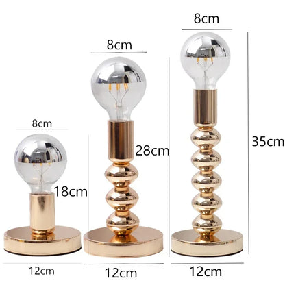 Bauhaus Metal Table Lamp — Minimalist Warm LED Light