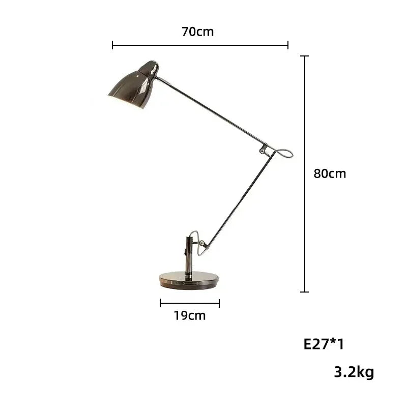 Swing Long Arm Adjustable Desk Lamp — Aluminum Modern Task Light