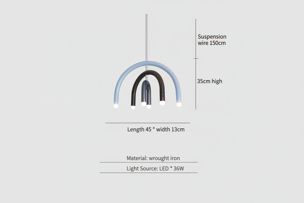 Arc Aura LED Pendant Light – Sculptural Modern Ceiling Lamp