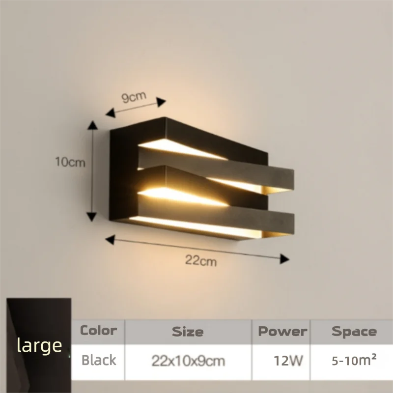 Modern LED Wall Light – Minimalist Waterproof Indoor/Outdoor Lamp