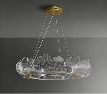 Modern Petal Pendant Light – Acrylic Flower Chandelier