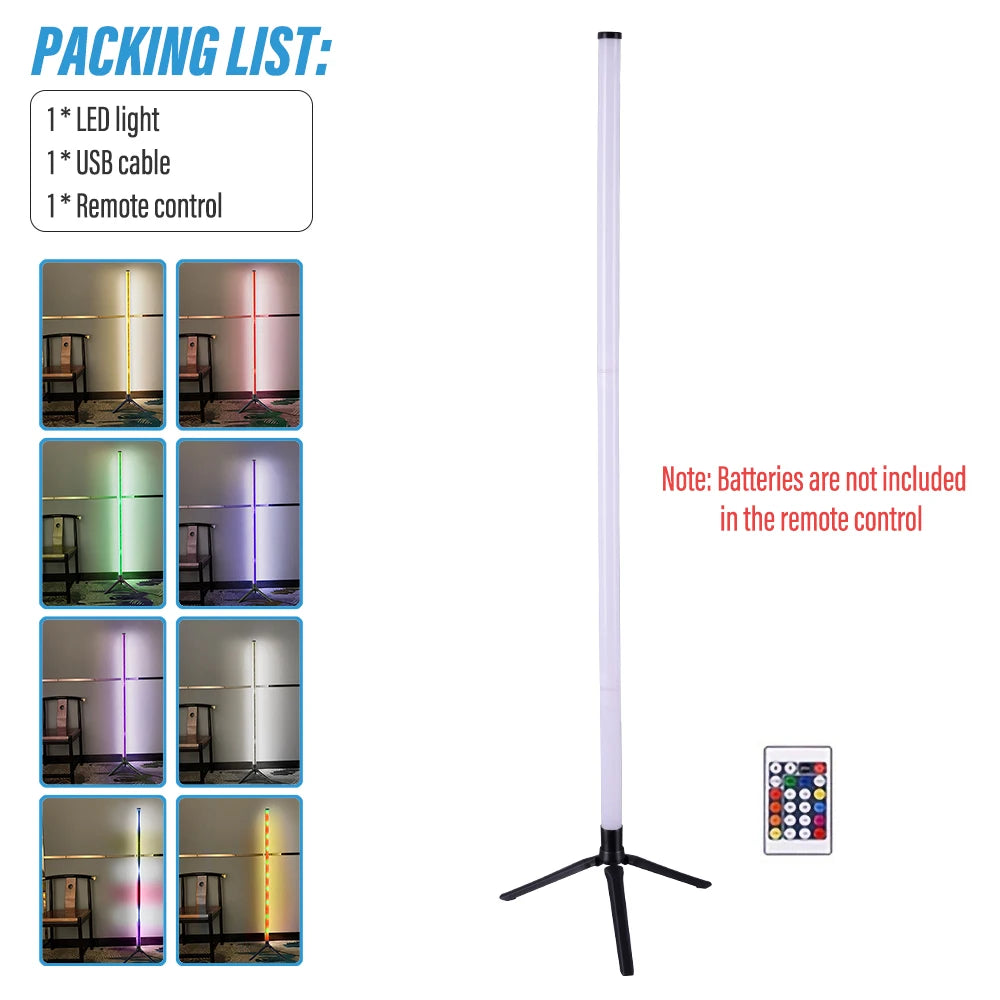 LED Floor Lamp — Remote-Controlled Multi-Mode Ambient Light