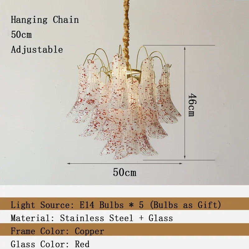 Colorful Art Glass Chandelier – Modern Statement Pendant Light