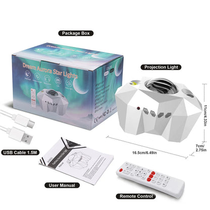 Aurora Borealis Galaxy Projector — Northern Lights Star Lamp