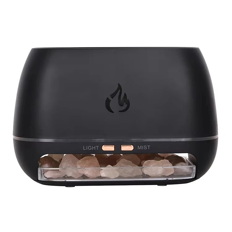 FlameGlow Salt Humidifier — Himalayan Flame-Effect Diffuser